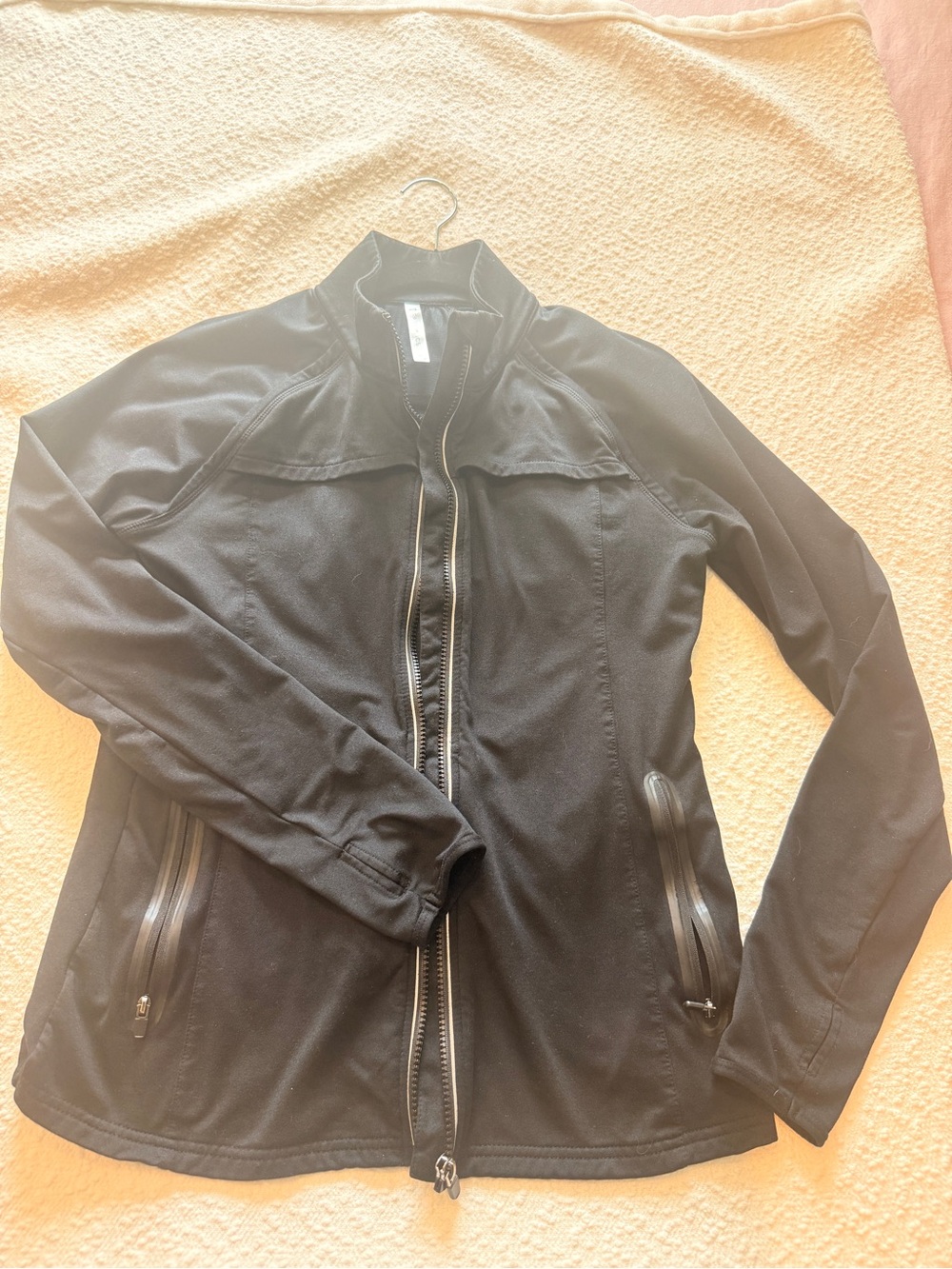 Fabletics Black Full-Zip Utility Jacket